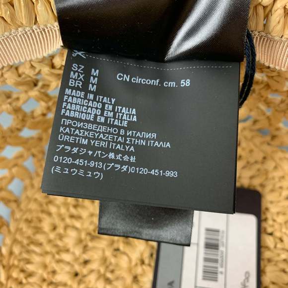 PRADA Beige Natural Crochet Viscose Bucket Hat - Picture 6 of 7